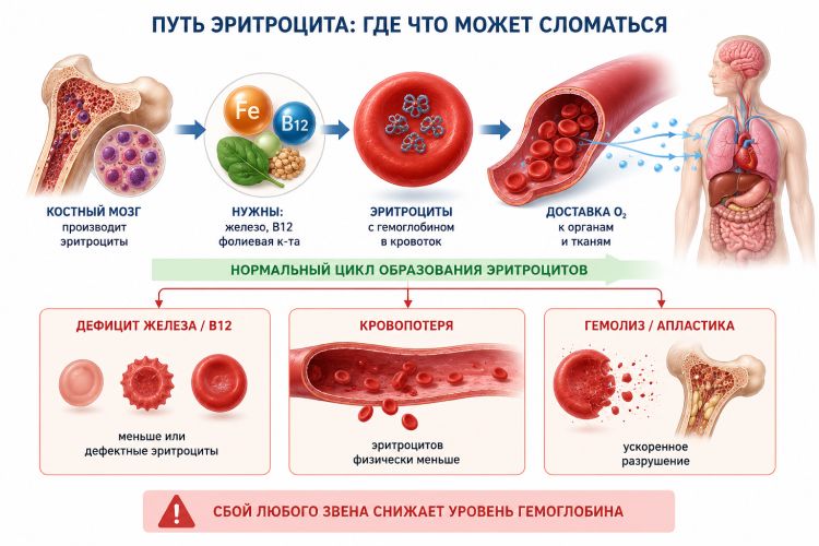 путь эритроцита